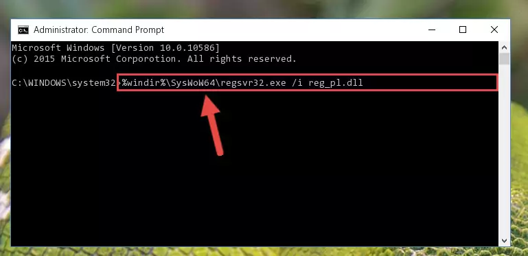 Deleting the damaged registry of the Reg_pl.dll