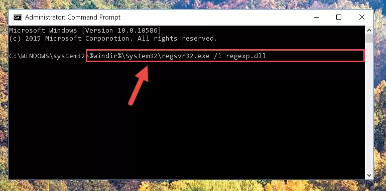 Uninstalling the Regexp.dll file from the system registry