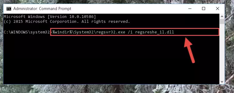 Reregistering the Regsreshe_il.dll library in the system (for 64 Bit)