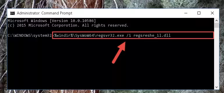 Deleting the damaged registry of the Regsreshe_il.dll