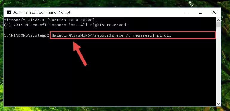 Creating a new registry for the Regsrespl_pl.dll file in the Windows Registry Editor