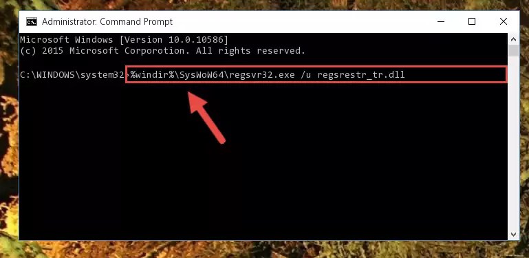 Making a clean registry for the Regsrestr_tr.dll library in Regedit (Windows Registry Editor)