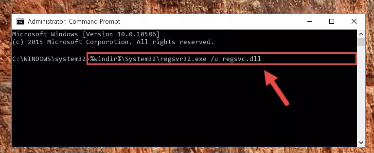 Creating a new registry for the Regsvc.dll library