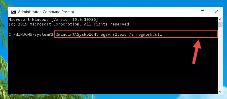 Deleting the Regwork.dll library's problematic registry in the Windows Registry Editor