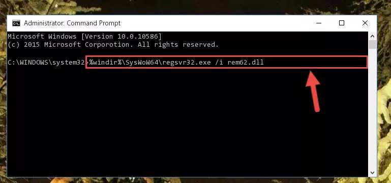 Uninstalling the Rem62.dll library's problematic registry from Regedit (for 64 Bit)