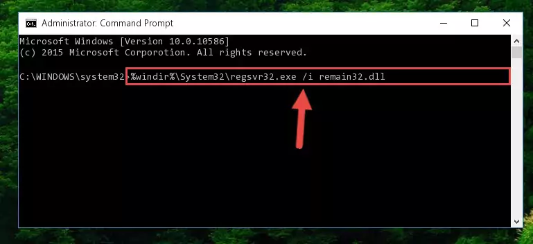 Reregistering the Remain32.dll file in the system (for 64 Bit)