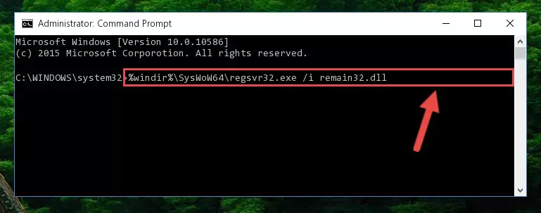 Cleaning the problematic registry of the Remain32.dll file from the Windows Registry Editor