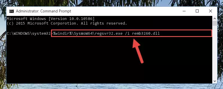 Uninstalling the Remb3260.dll file's broken registry from the Registry Editor (for 64 Bit)