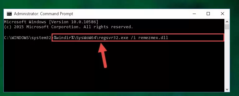Uninstalling the broken registry of the Remezmex.dll library from the Windows Registry Editor (for 64 Bit)