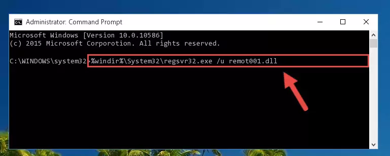 Creating a new registry for the Remot001.dll library in the Windows Registry Editor