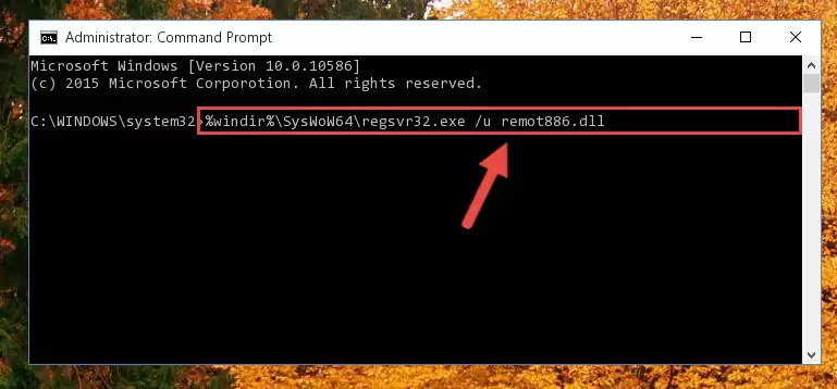 Creating a new registry for the Remot886.dll file