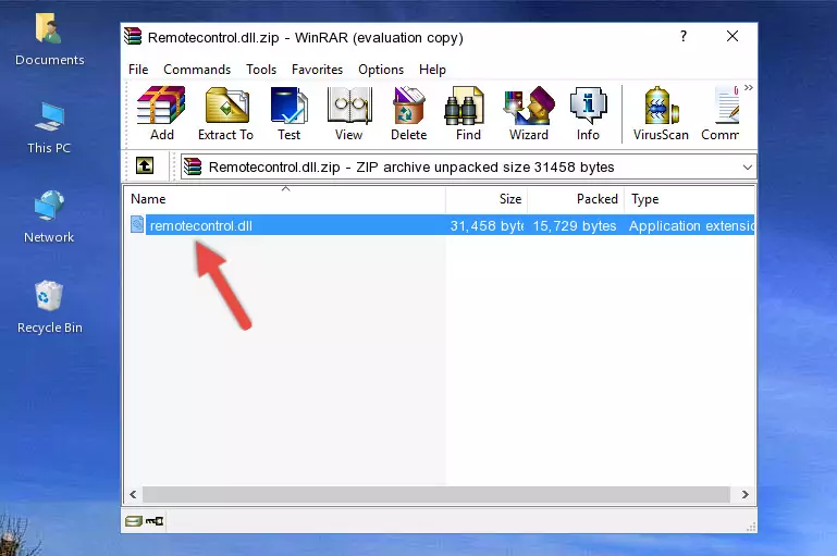 Copying the Remotecontrol.dll file into the software's file folder