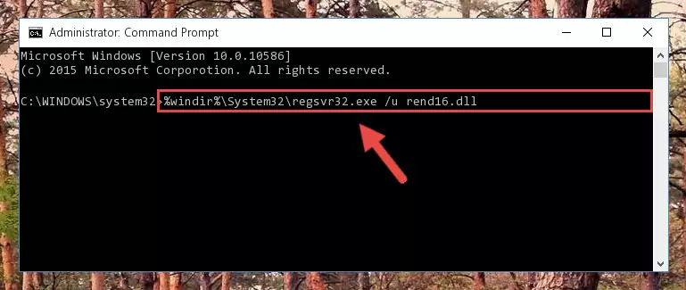 Creating a new registry for the Rend16.dll file