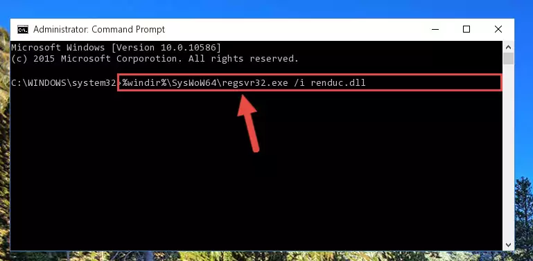 Uninstalling the Renduc.dll file from the system registry