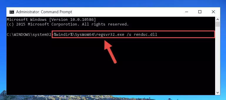 Creating a new registry for the Renduc.dll file in the Windows Registry Editor