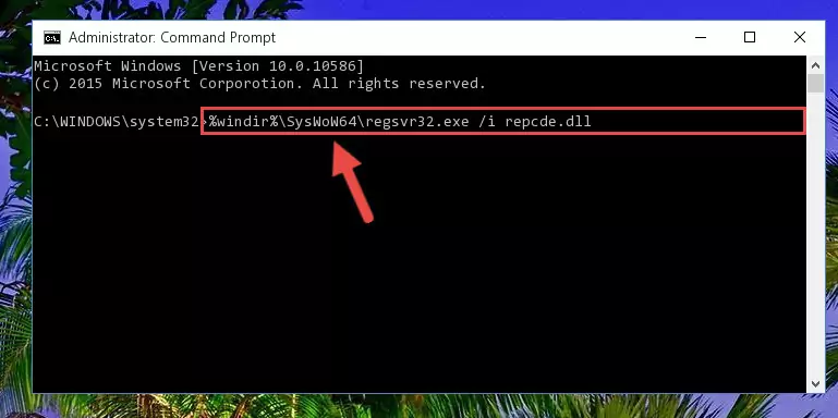 Uninstalling the broken registry of the Repcde.dll library from the Windows Registry Editor (for 64 Bit)