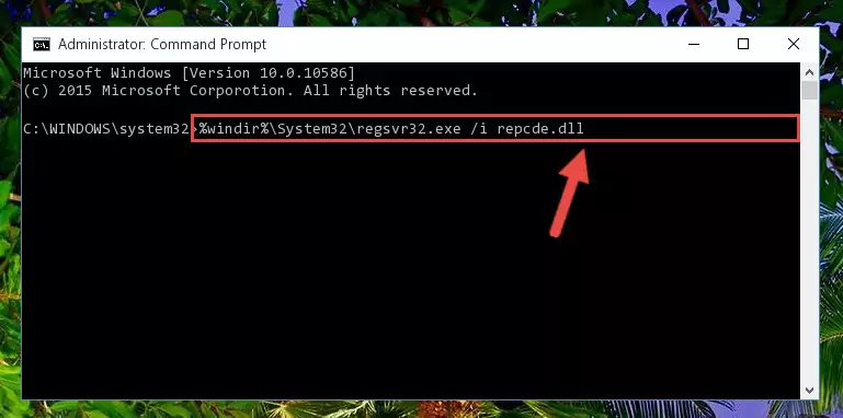 Cleaning the problematic registry of the Repcde.dll library from the Windows Registry Editor