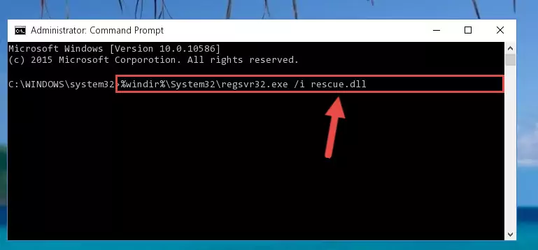 Deleting the damaged registry of the Rescue.dll