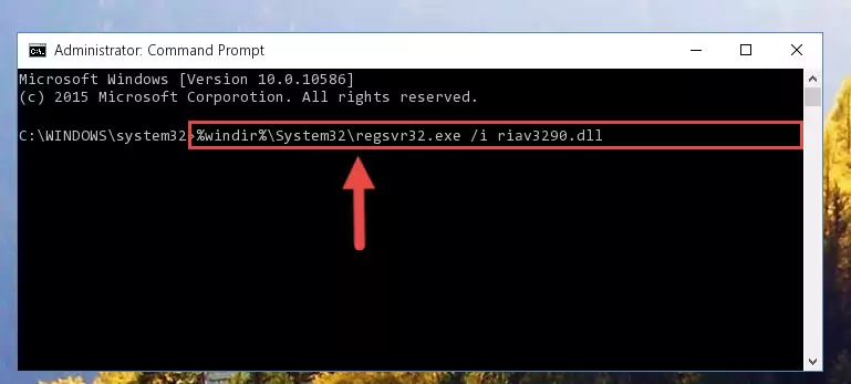 Deleting the damaged registry of the Riav3290.dll
