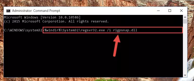 Reregistering the Rigpsnap.dll file in the system (for 64 Bit)