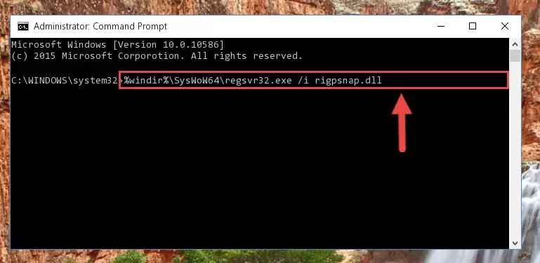 Deleting the damaged registry of the Rigpsnap.dll