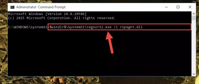 Deleting the Ripagnt.dll file's problematic registry in the Windows Registry Editor