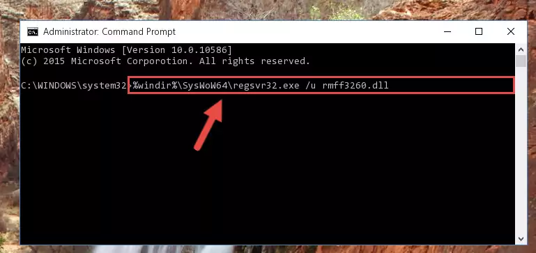 Reregistering the Rmff3260.dll file in the system (for 64 Bit)