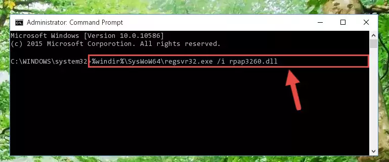 Uninstalling the Rpap3260.dll file from the system registry