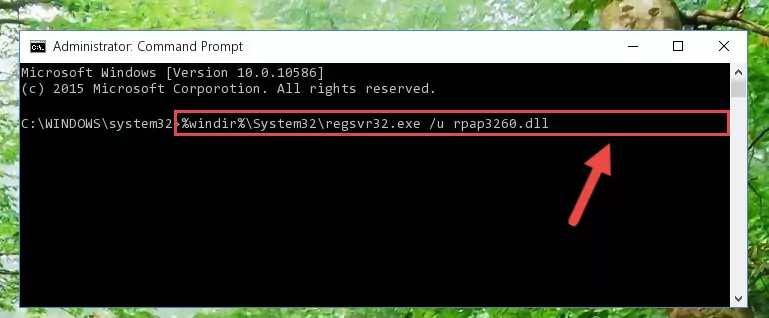 Extracting the Rpap3260.dll file from the .zip file