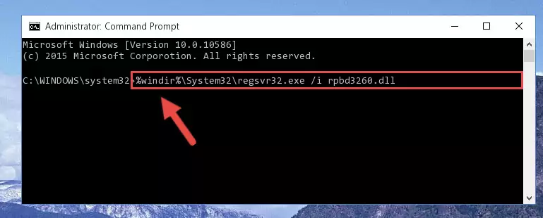 Reregistering the Rpbd3260.dll file in the system (for 64 Bit)