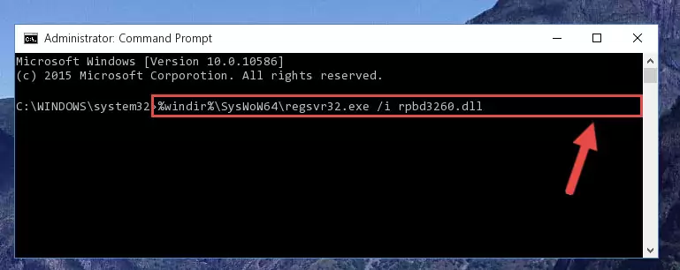 Cleaning the problematic registry of the Rpbd3260.dll file from the Windows Registry Editor
