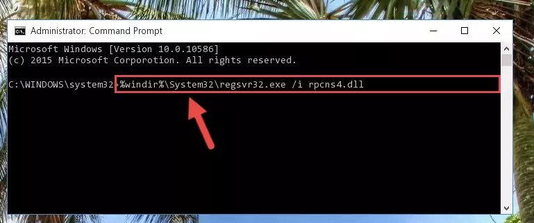 Reregistering the Rpcns4.dll file in the system (for 64 Bit)