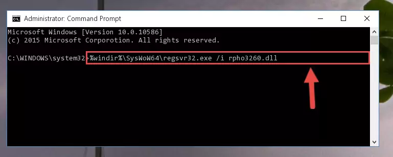 Uninstalling the Rpho3260.dll library from the system registry
