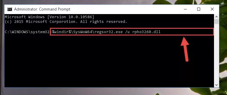 Creating a new registry for the Rpho3260.dll library