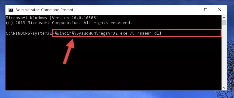 Creating a new registry for the Rsaenh.dll file in the Windows Registry Editor