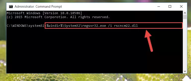 Reregistering the Rscncm22.dll library in the system (for 64 Bit)