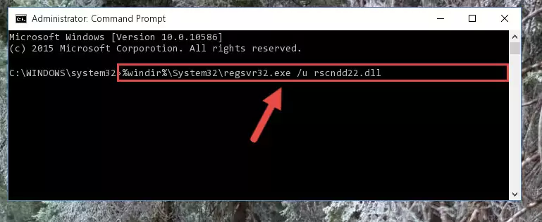 Making a clean registry for the Rscndd22.dll library in Regedit (Windows Registry Editor)