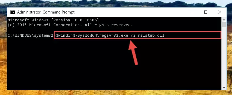 Deleting the Rslstub.dll file's problematic registry in the Windows Registry Editor