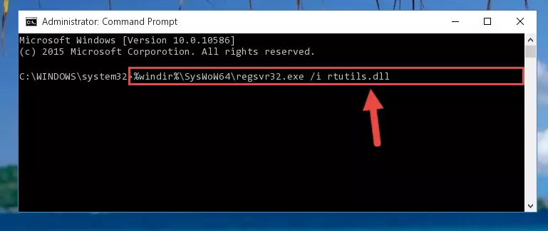 Uninstalling the broken registry of the Rtutils.dll library from the Windows Registry Editor (for 64 Bit)