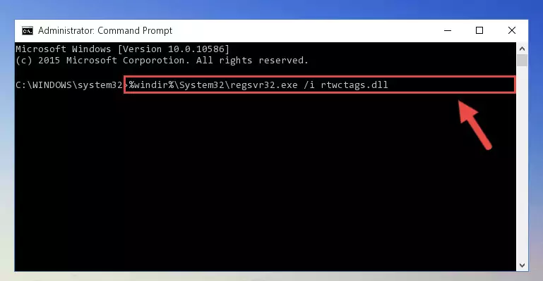 Uninstalling the Rtwctags.dll library from the system registry