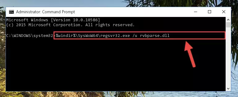 Creating a new registry for the Rvbparse.dll file in the Windows Registry Editor