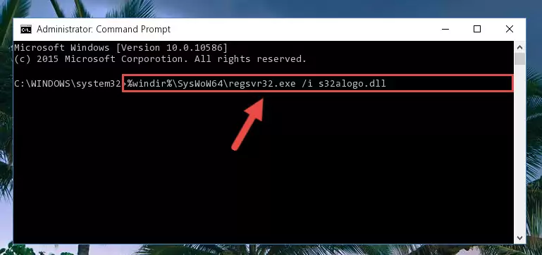 Uninstalling the broken registry of the S32alogo.dll file from the Windows Registry Editor (for 64 Bit)