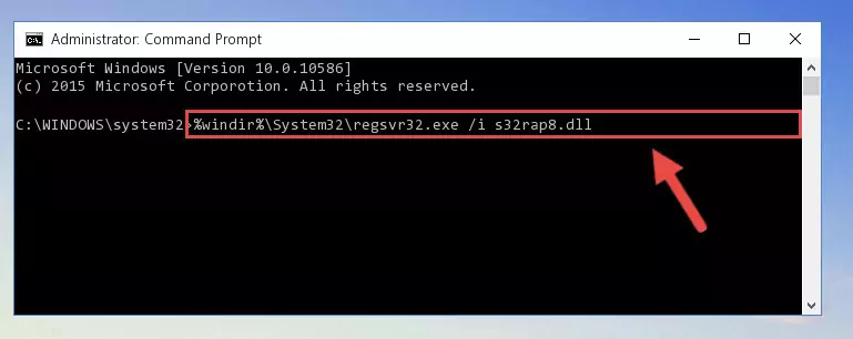 Deleting the S32rap8.dll file's problematic registry in the Windows Registry Editor