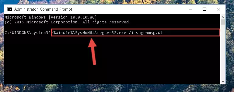 Deleting the damaged registry of the Sagenmsg.dll