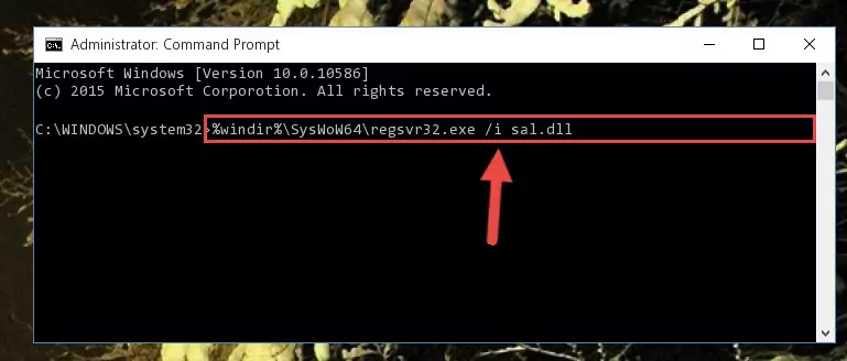 Uninstalling the Sal.dll file's broken registry from the Registry Editor (for 64 Bit)