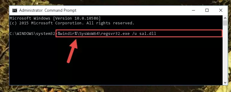 Reregistering the Sal.dll file in the system (for 64 Bit)