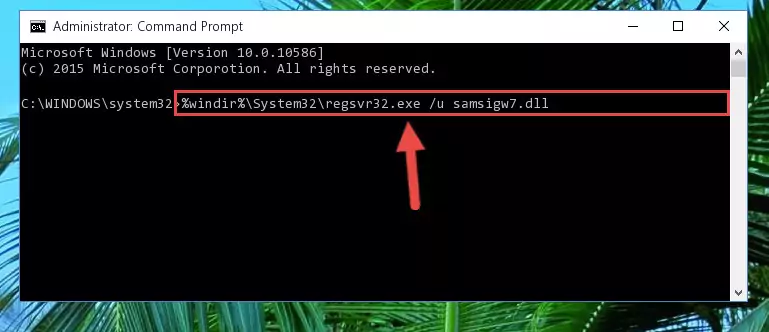 Creating a new registry for the Samsigw7.dll file