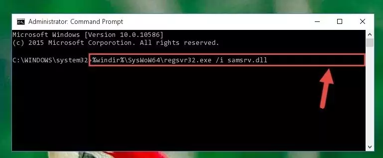 Cleaning the problematic registry of the Samsrv.dll file from the Windows Registry Editor