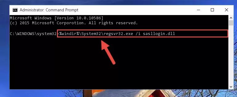 Cleaning the problematic registry of the Sasllogin.dll file from the Windows Registry Editor