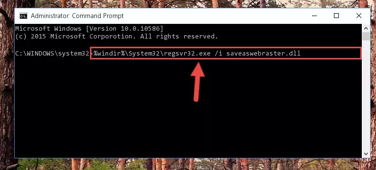 Uninstalling the Saveaswebraster.dll library from the system registry